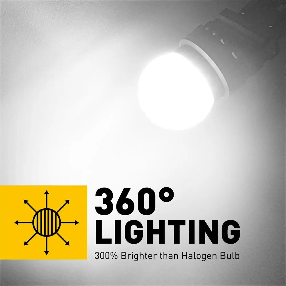 AUXITO 2x P27/7W 3157 LED Turn Signal Backup Reverse Lamp T25 3156 P27W DRL Daytime Running Light Tail Lamp Amber Red White 12V