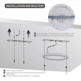 LED Motion Sensor Round Panel Ceiling Light - 18W Dual Mode Detector Fixture