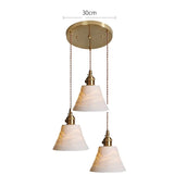 Nordic White Ceramic LED Pendant Lights Fixtures Knob Switch For Bedroom Dinning Living Room Modern Copper Hanging Lamp