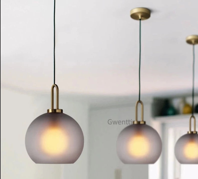 Modern Glass Ball Pendant Lights Led Nordic Luxury Hanging Lamp for Living Room Bedroom Kitchen Lighting Fixtures Home Art Decors