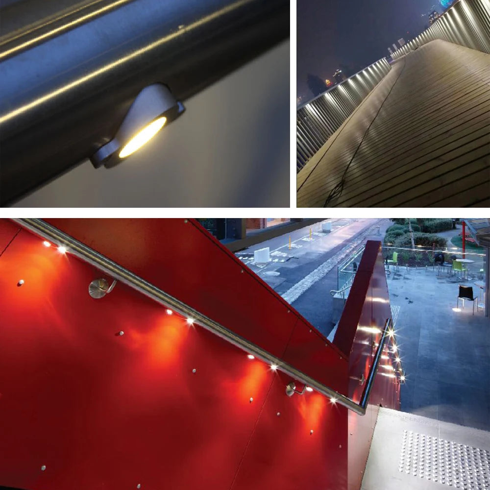 Outdoor 1W LED Handrail Light - IP65 Waterproof Recessed Railing Spotlight