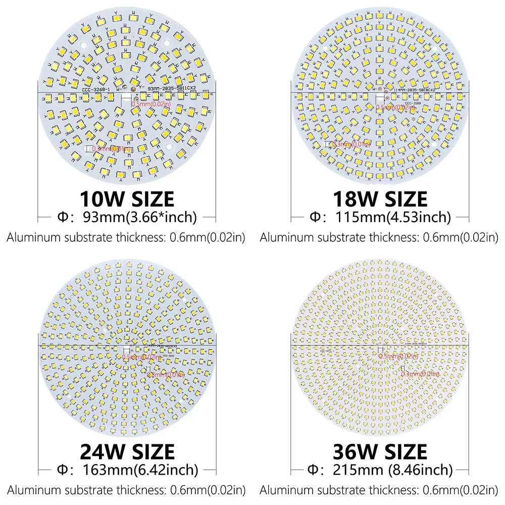 LED Light Board 10W 18W 24W 36W Two-Color LED Chip Source SMD2835 Lamp Bead 250mA Constant Current Input Diode For Panel Light