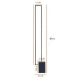 Modern Led Floor Lamp Iron Square Standing Lamp for Bedroom Living Room Art Decors Study Metal Floor Light Fixtures Table Lamp