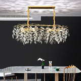 Postmodern Gold Crystal LED Chandelier Lighting Lustre Suspension Luminaire Lampen for Dinning Room Dining Room Home Decoration