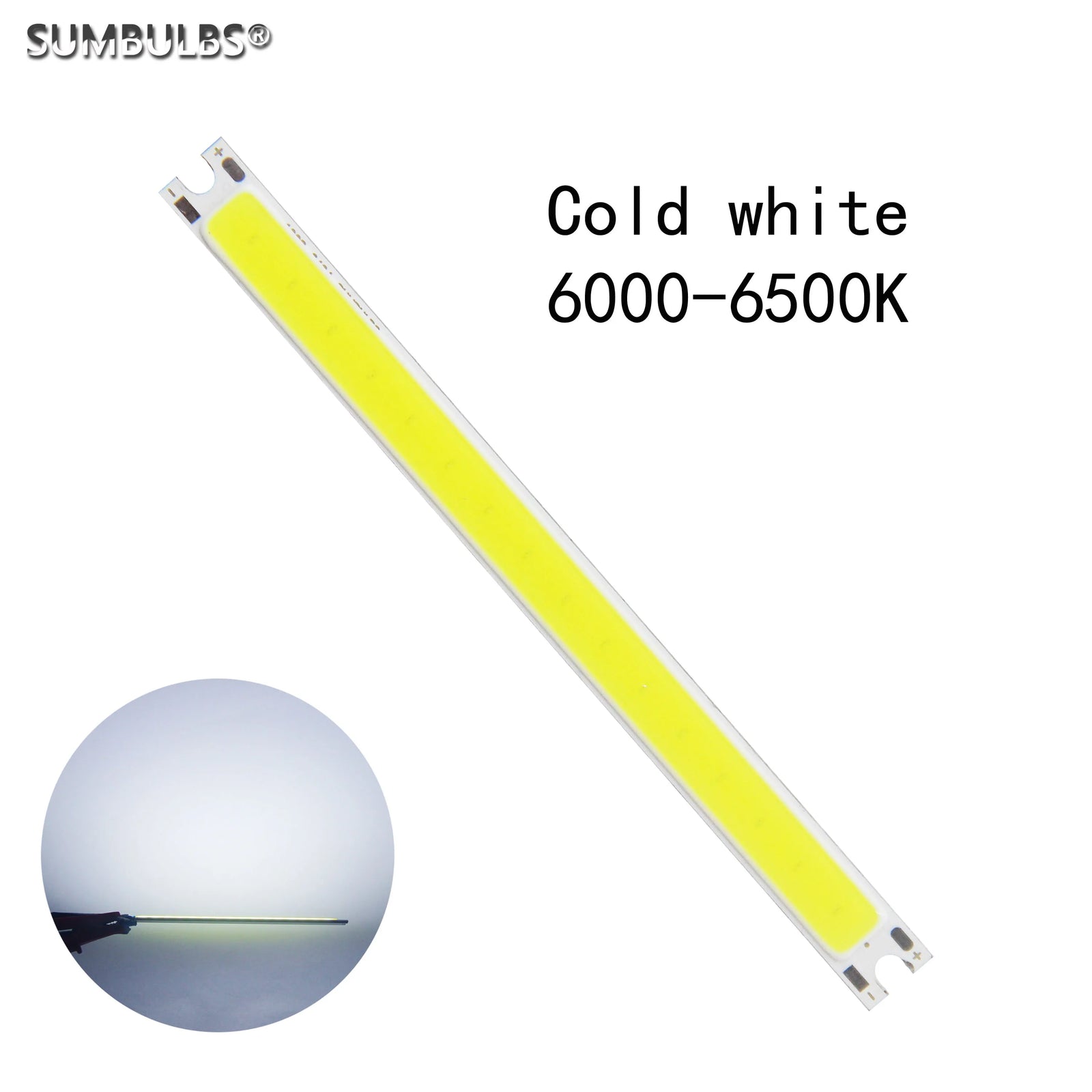 LED 5W DC 12V LED COB Bulb Strip Light Source Warm Pure White DIY 10CM 500LM 100x8MM Lamp