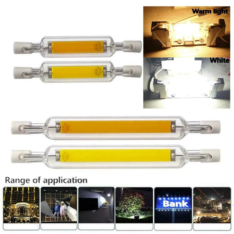 R7S LED Glass Tube 78MM 15W 20W COB Bulb 118MM 30W 40W R7S Corn Lamp J78 J118 AC220V 110V Replace Halogen Light 50W Lampadas