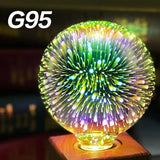 3D LED Light Bulb E27 220V ST64 G80 G95 G125 A60 Diamond Heart Decoration LED Lamp Bulb Holiday Lights Novelty Christmas Lamps