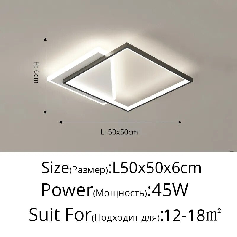 Modern LED Ceiling Lights For Bedroom Study Living Room Indoor Round Lighting Lamps Decoration Luminaria Lustres Lamparas Avize