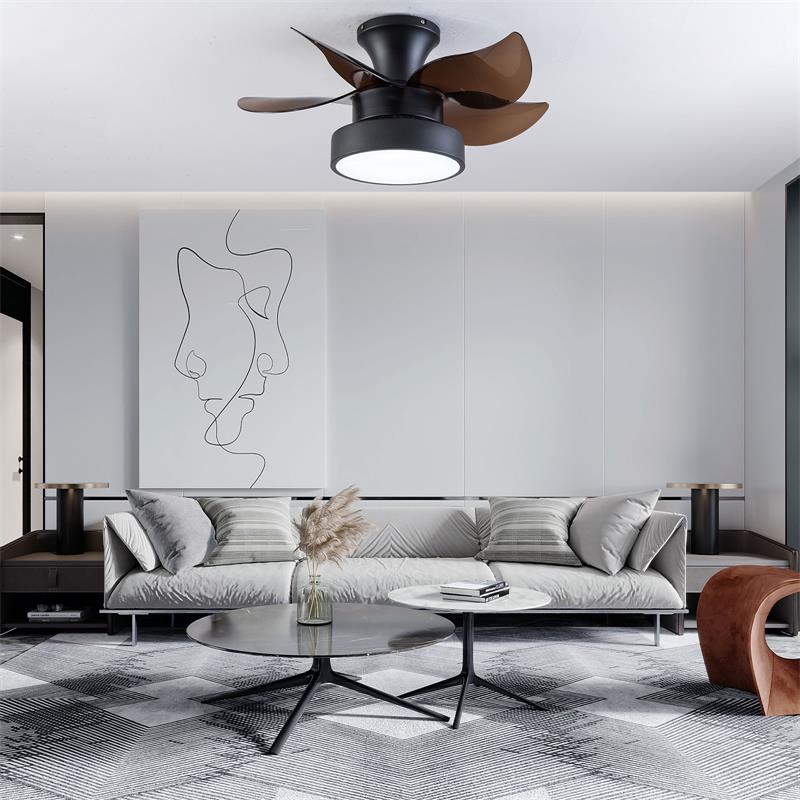 Modern Acrylic Round LED Ceiling Fan Light with Remote for Living Dining Room Bedroom