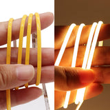 Ultimate Thin 2mm COB LED Strip Light for DIY Craft Cabinet Shelf 12V Filament Warm Cool White Flexible Linear Tape Lights Bar