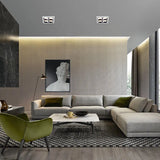 Dimmable embedded LED panel, square ceiling lamp, 15W, 24w, 30w, AC110V, 220V, 1 pc.