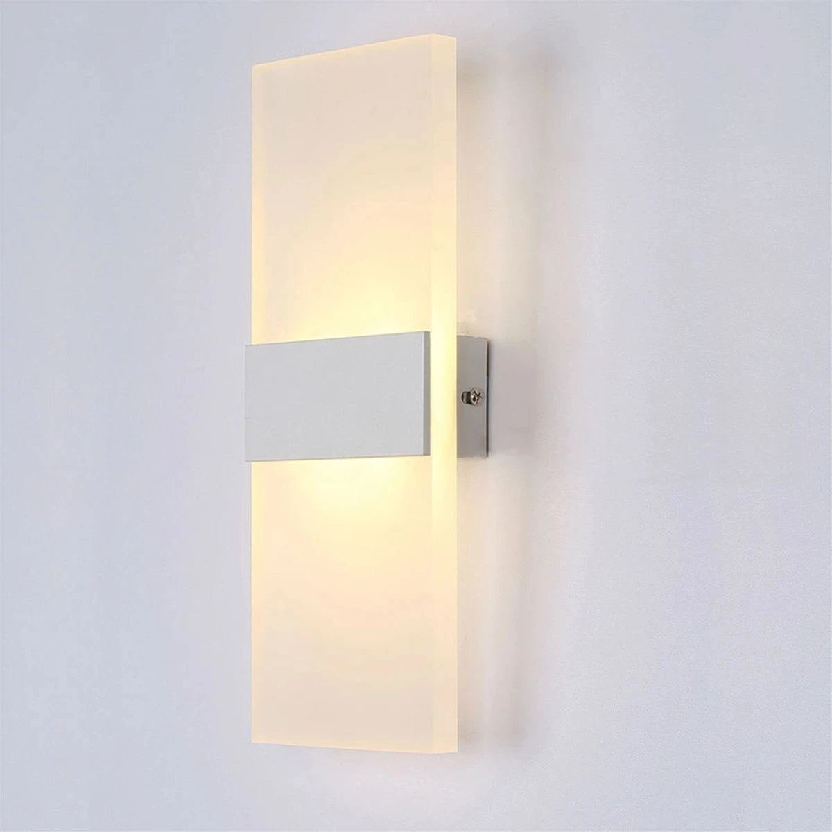 Modern Rectangular LED Acrylic Wall Sconce (AC 85-265V) - Indoor Wall Light for Living Room, Bedroom TV Background & Corridor
