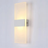 Modern Rectangular LED Acrylic Wall Sconce (AC 85-265V) - Indoor Wall Light for Living Room, Bedroom TV Background & Corridor