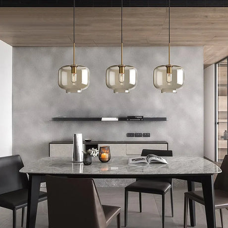 Modern Nordic hanging loft  Glass luster Pendant Light industrial decors Lights Fixtures E27/E26 for Kitchen Restaurant Lamp