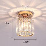 Simple Aisle Corridor Ceiling Light Modern Luxury Crystal Lamp for Entrance Hall Balcony Indoor Hang Lamp Lighting
