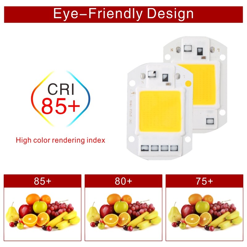 Led Chip Light Set LED Chip 10W 20W 30W 50W 220V 110V COB Lamp Beads Smart IC No Need Dri ...