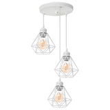 Vintage Pendant Lamp Iron Frame Ceiling Lighting Paint Restaurant Teahouse Chandelier Indoor Wrought Metal Modern Pendant Lights