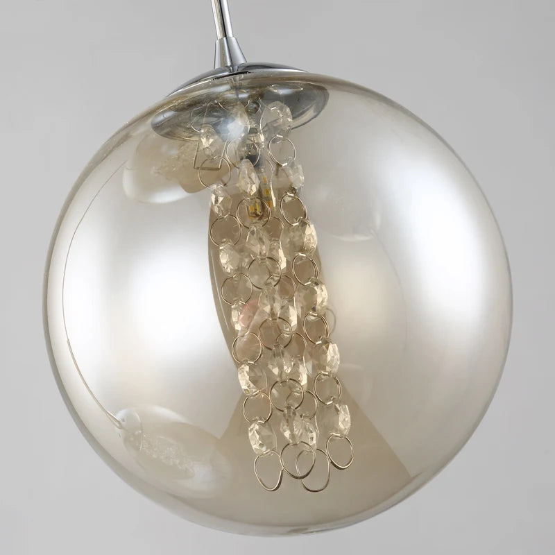 2026 New Modern Glass Ball Chandelier Lustre Living Room Staircase Light Spiral Light G4 Led Hotel Chandelier Villa Lighting