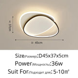 Modern LED Ceiling Lights For Bedroom Study Living Room Indoor Round Lighting Lamps Decoration Luminaria Lustres Lamparas Avize