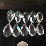 10PCS 28mm Tear Drop Crystals Prism Sun Catcher Clear Glass Chandelier Crystal Parts DIY Hanging Pendant Jewelry Spacer Faceted