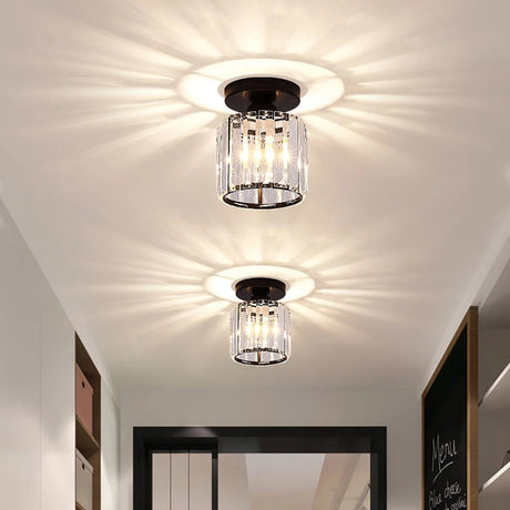 Simple Aisle Corridor Ceiling Light Modern Luxury Crystal Lamp for Entrance Hall Balcony Indoor Hang Lamp Lighting