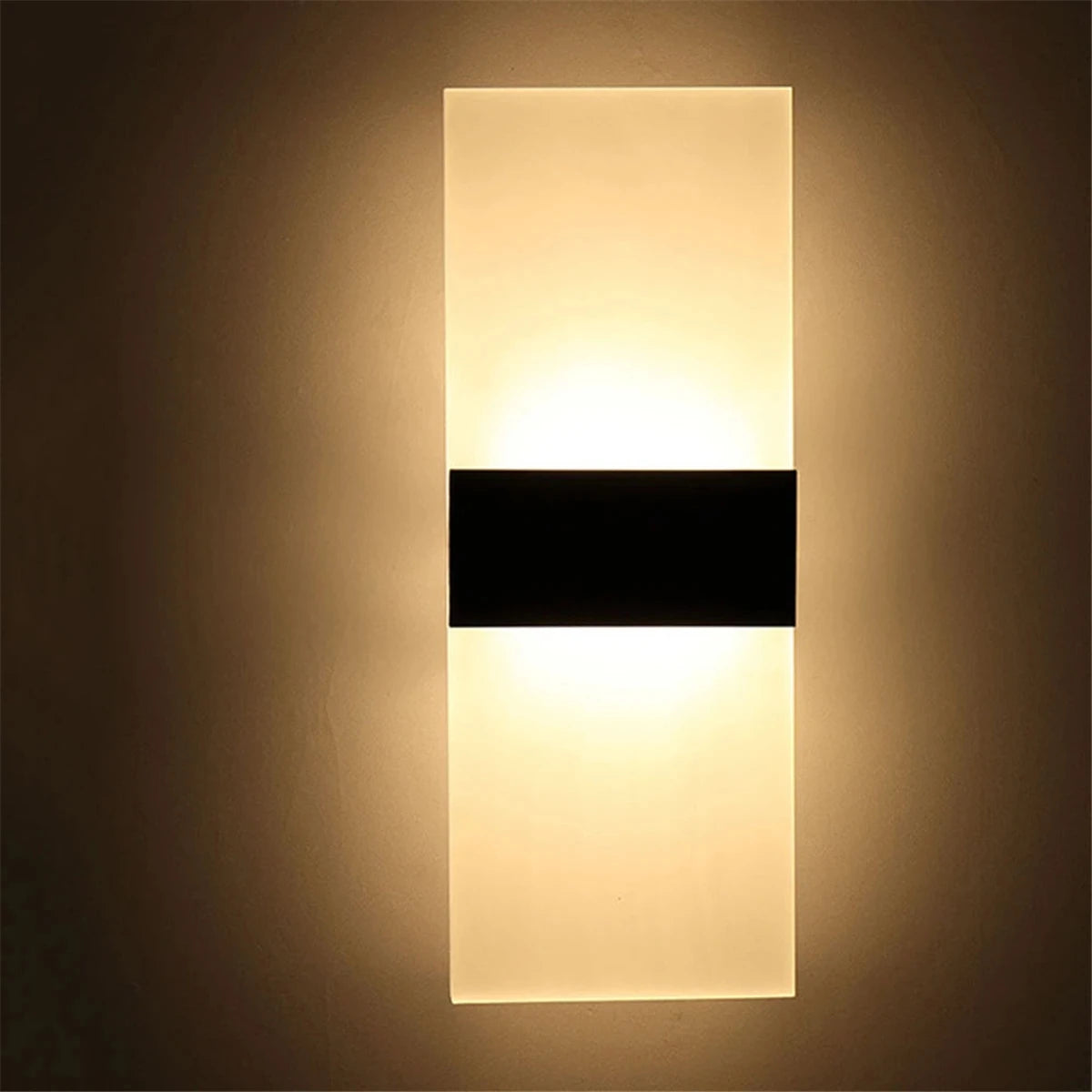 Modern Rectangular LED Acrylic Wall Sconce (AC 85-265V) - Indoor Wall Light for Living Room, Bedroom TV Background & Corridor