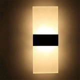 Modern Rectangular LED Acrylic Wall Sconce (AC 85-265V) - Indoor Wall Light for Living Room, Bedroom TV Background & Corridor