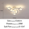 Modern LED Chandelier White/Black Dimmable Indoor Lighting For Bedroom Hall Living Children's Room Acrylic Fixture Lamps