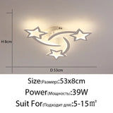 Modern LED Chandelier White/Black Dimmable Indoor Lighting For Bedroom Hall Living Children's Room Acrylic Fixture Lamps