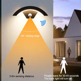18/24W Modern PIR Motion Sensor Curved Led Wall Lamp Outdoor Waterproof IP65 Front Door Garden Porch Sconce Induction Wall Light