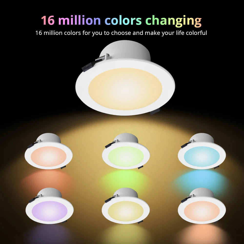 Zemismart Zigbee Smart Led Light 6 Inch RGBW Downlight Ceiling Light Tuya SmartThings Alexa Google Home