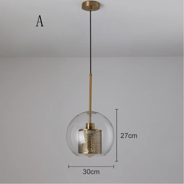 Loft Modern Pendant Light Glass Ball Hanging Lamp Kitchen Light Fixture Dining Hanglamp Living Room Luminaire