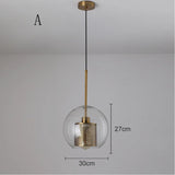 Loft Modern Pendant Light Glass Ball Hanging Lamp Kitchen Light Fixture Dining Hanglamp Living Room Luminaire