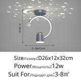 Mini Aisle LED Chandelier For Porch Corridor Hallway Lamps Star Decoration Kitchen Gallery Bedroom Villa Office Indoor Lights