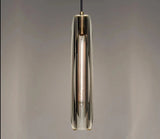 Postmodern all-copper light luxury crystal pendant light bedroom bedside living room dining bar table single head pendant lamp