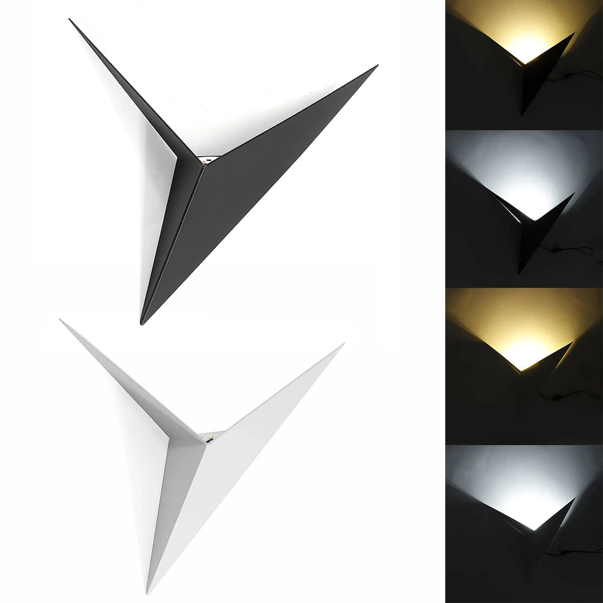 3W Modern Minimalist Triangle LED Wall Lamp (AC 85-265V) - Nordic Style Indoor Wall Sconce Light for Living Room & Bedroom