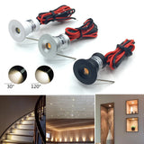 Mini LED Spotlight 1W IP65 Recessed Downlight Indoor 12V Dimmable Spot Light Ceiling Lamp Showcase Display Staircase  Lighting