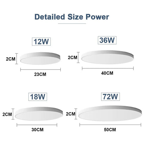 2CM Ultrathin LED Ceiling Lamps in Living Room Bedroom Natural Light Gold Black White Moisture and mosquito proof Ceiling Lights