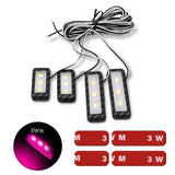 Ceyes 4pcs Car Ambient Inner Door Bowl Light Decorative Lights  handle LED Armrest Atmosphere Light  Strip Auto Handrail Light