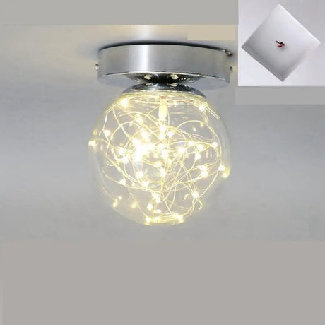 Modern Corridor Ceiling Light Nordic Personality Creative Round Glass Ball Ceiling Lamp For Home Kids Room Decorations Lighting