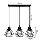 Vintage Pendant Lamp Iron Frame Ceiling Lighting Paint Restaurant Teahouse Chandelier Indoor Wrought Metal Modern Pendant Lights
