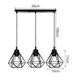 Vintage Pendant Lamp Iron Frame Ceiling Lighting Paint Restaurant Teahouse Chandelier Indoor Wrought Metal Modern Pendant Lights