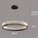 Modern Nordic Light Luxury Round Acrylic Ceiling Chandelier Bedroom Restaurant Hotel Lobby Cord Pendant Lighting