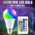220V E27 RGB LED Bulb Lights 5W 10W 15W RGBWW Light 110V LED Lampara Changeable Colorful RGBW LED Lamp With IR Remote Control
