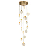 Duplex Staircase Pendant Lamps 2025 New Light Luxury Crystal Revolving Jump Floor Loft Apartment Living Room Long Chandeliers