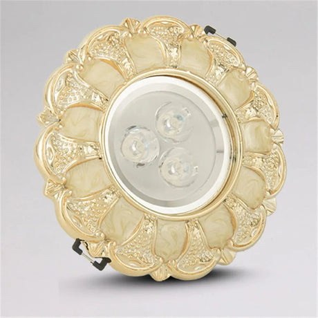 Nordic Modern Spiral Pattern Gold Edge Ceiling Lamp 3W 5W 220V Led Recessed Lights Luxury Home Decoration Kitchen Bedroom Luster