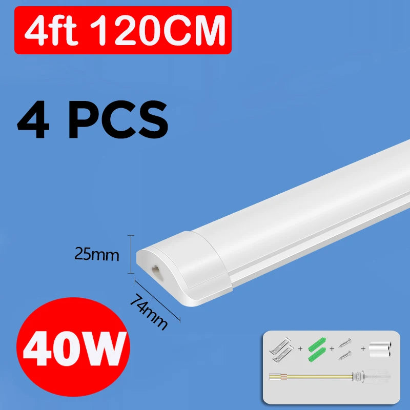 90cm/120cm T5/T8 LED Tube Light (220V) - Linear Ceiling Strip Fixture for Kitchen, Closet, Cabinet, Bedroom & Garage