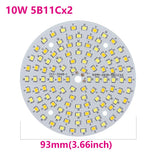SMD2835 Two-color chip 10W 18W 24W 36W LED COB Lamp Beads 250mA Floodlight For Spotlight Panel light Convert color Round shape