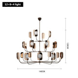 LEAF Chandelier Europe Lustre's  Milky Glass ball lamp Metal Leaves G9 Led Luxury Living Room Rose Gold/gold chandelier lighting