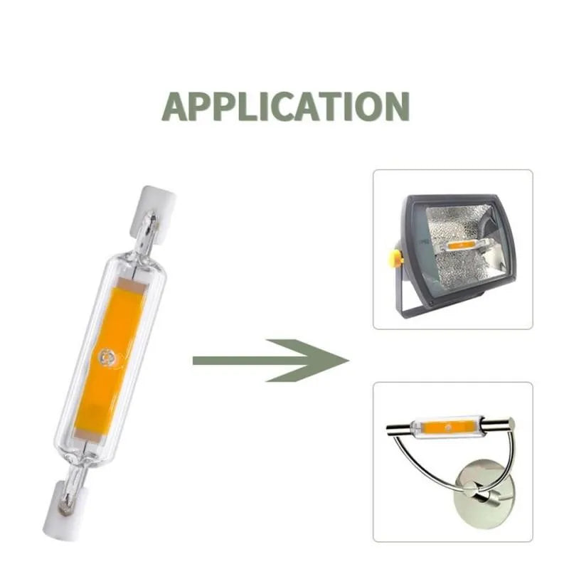 Super Bright Dimmable LED R7S Glass Tube COB Bulb Ceramics 78MM 118MM R7S Corn Lamp 15W 20W J78 J118 Replace Halogen Lampasas